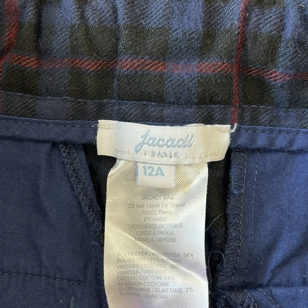 Jacadi plaid straight leg pants